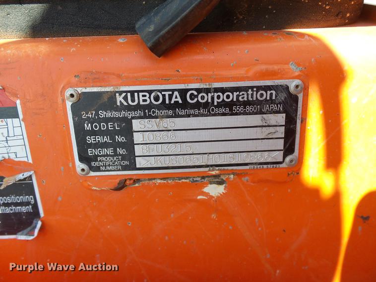 image for item DD1269 2016 Kubota SSV65 skid steer
