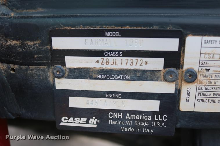 image for item DD1283 2008 Case IH Farmall 105U MFWD tractor