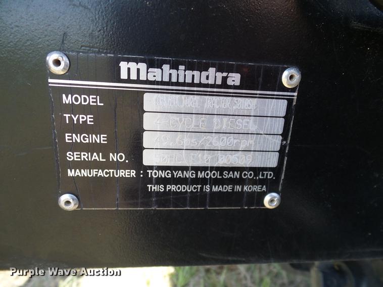 image for item DD1285 2012 Mahindra 5010HST MFWD tractor