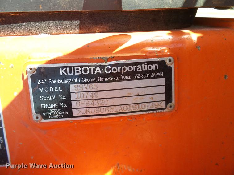 image for item DD1290 2016 Kubota SSV65 skid steer