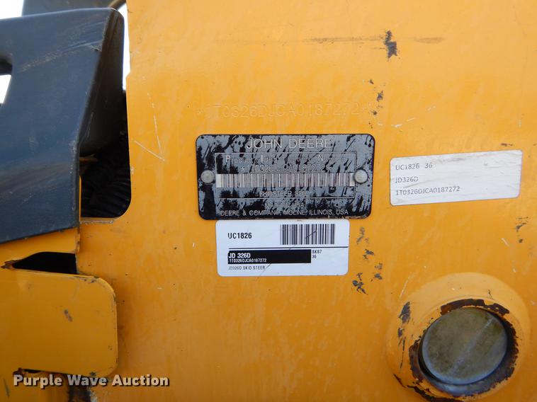 image for item EI9018 2010 John Deere 326D skid steer