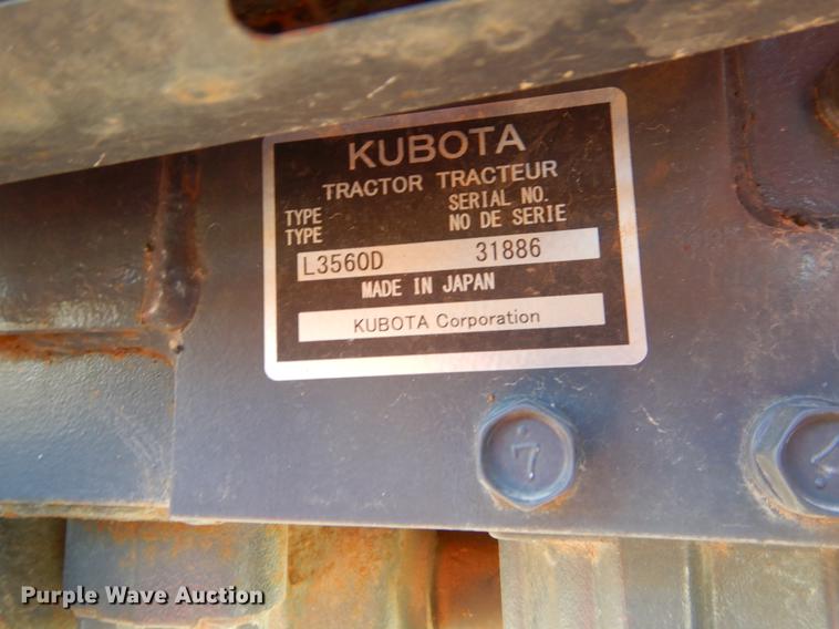 image for item EI9019 2016 Kubota L3560 HST tractor