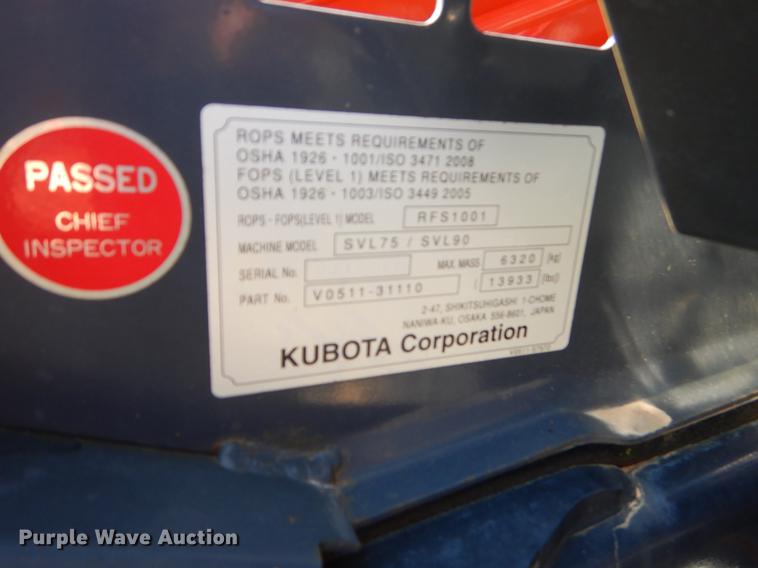 image for item EI9023 2013 Kubota SVL90-2 skid steer