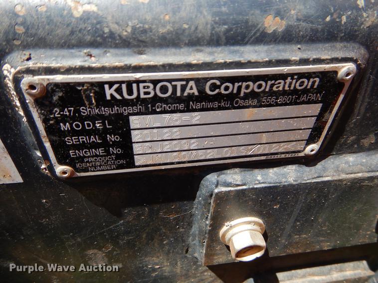 image for item EI9034 2013 Kubota SVL75-2 skid steer