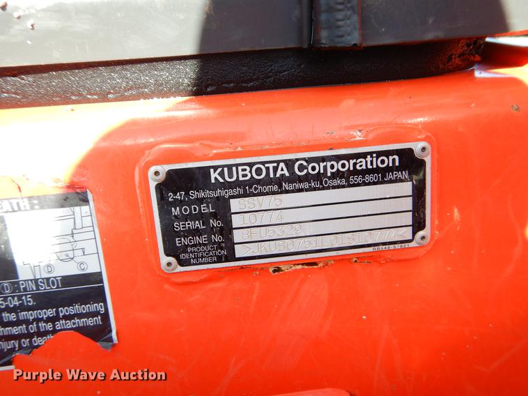 image for item EI9077 2016 Kubota SSV75 skid steer