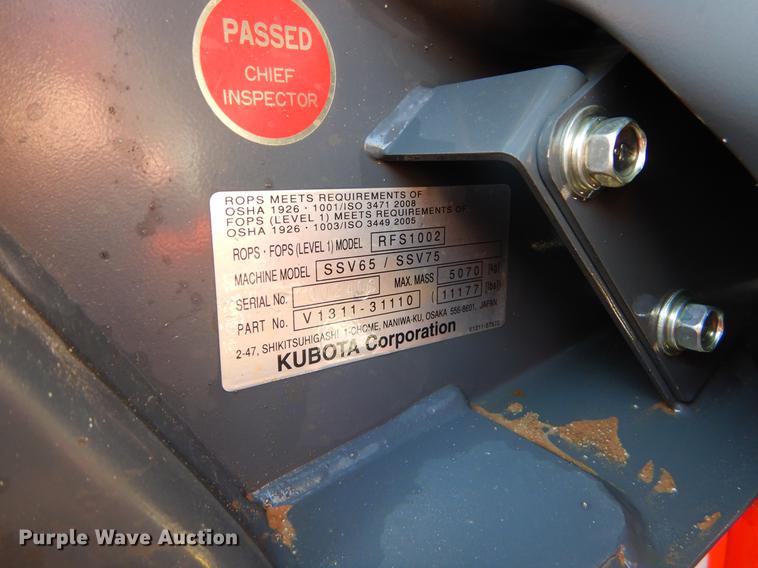 image for item EI9078 2016 Kubota SSV65 skid steer