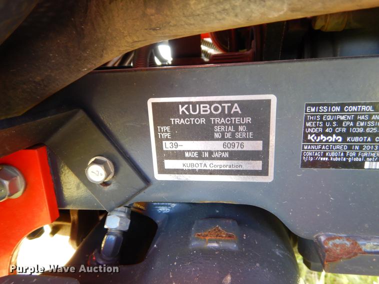 image for item EI9081 2013 Kubota L39 backhoe