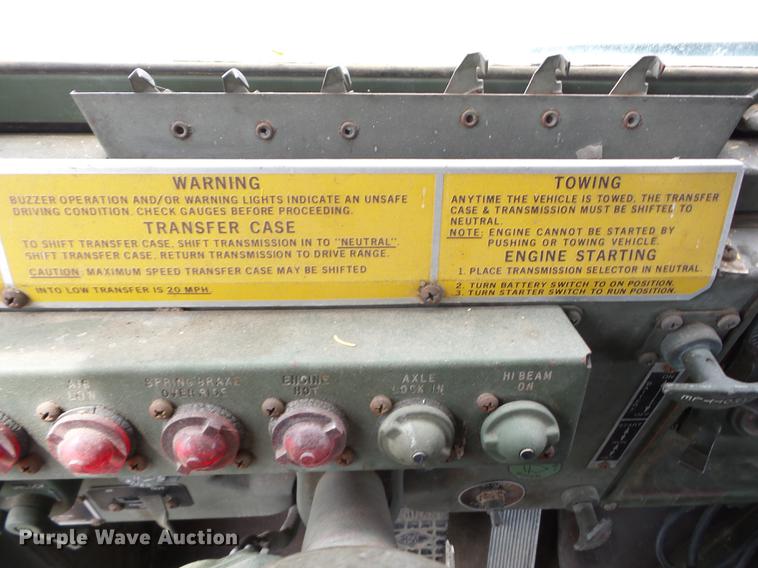 image for item BI9538 1985 Am General flatbed truck