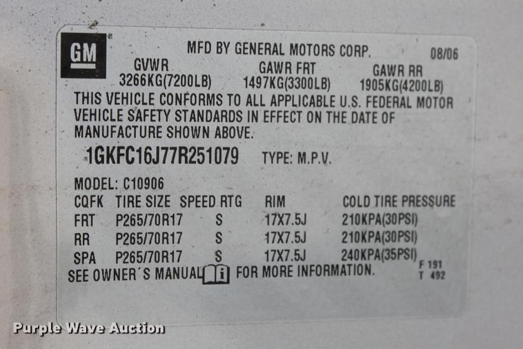 image for item DB5183 2007 GMC Yukon XL SUV