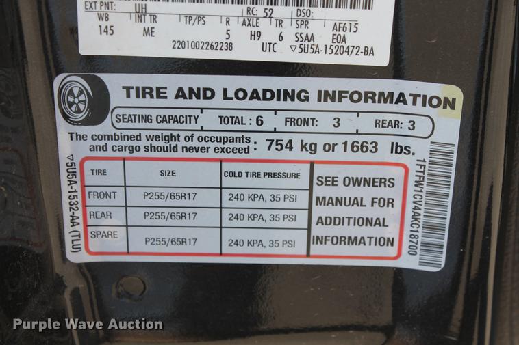 image for item DB5184 2010 Ford F150 XLT SuperCrew pickup truck