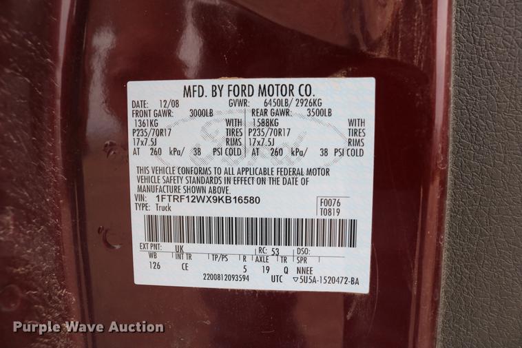 image for item DC7569 2009 Ford F150 pickup truck