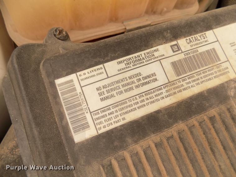 image for item DD2758 2003 Chevrolet Silverado 2500HD pickup truck