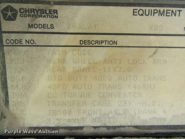 image for item DD5673 1995 Dodge Ram 1500 pickup truck