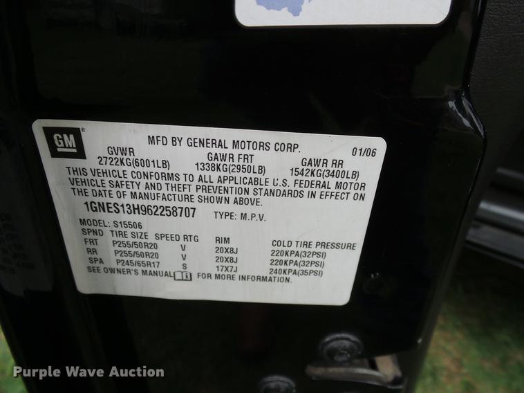 image for item DD8192 2006 Chevrolet TrailBlazer SS SUV