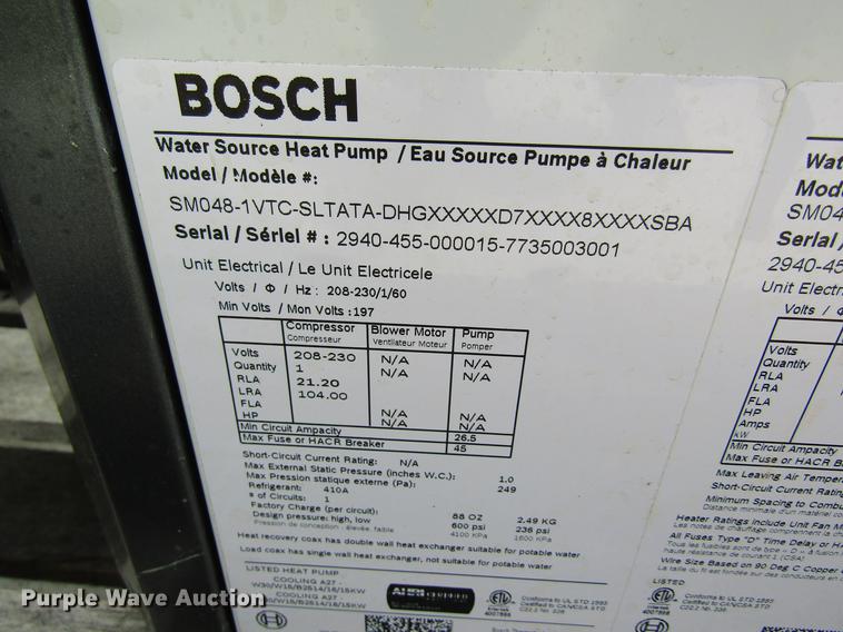 image for item DD8434 Bosch SM048 water source heat pump