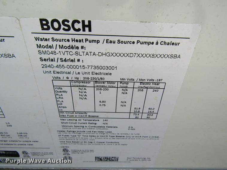 image for item DD8434 Bosch SM048 water source heat pump