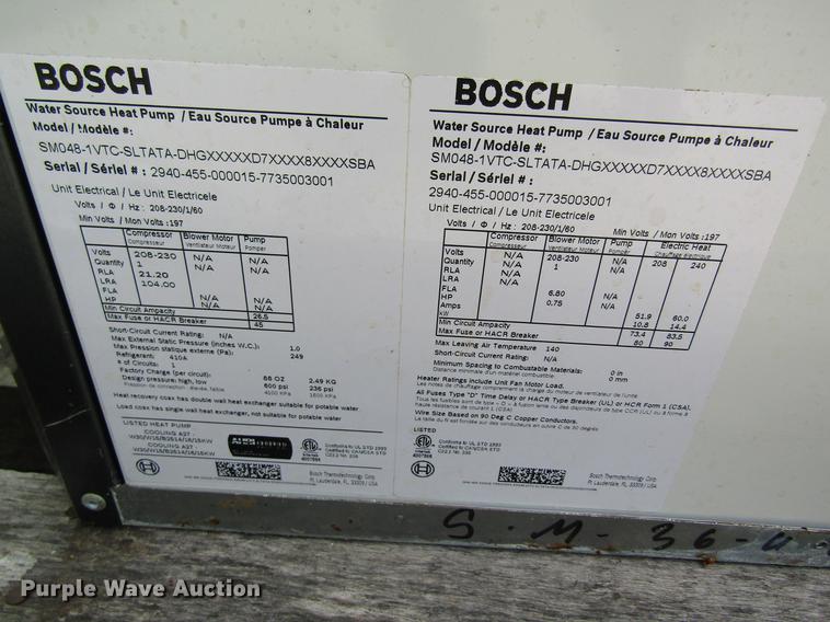 image for item DD8434 Bosch SM048 water source heat pump