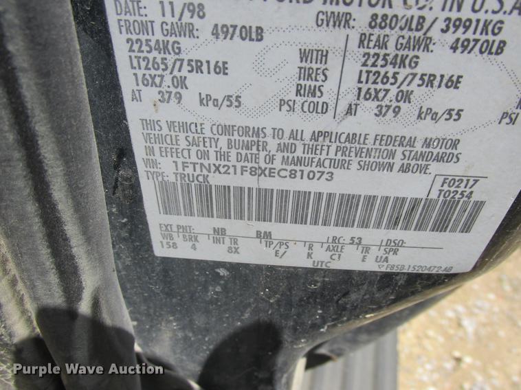 image for item DD8467 1999 Ford F250 Super Duty SuperCab pickup truck