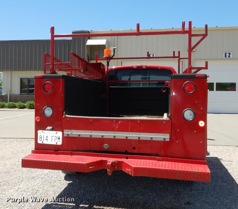 image for item DE1707 2009 Dodge Ram 2500 Quad Cab utility bed pickup truck