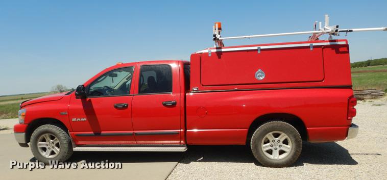 image for item DE1708 2008 Dodge Ram 1500 Quad Cab utility bed pickup truck