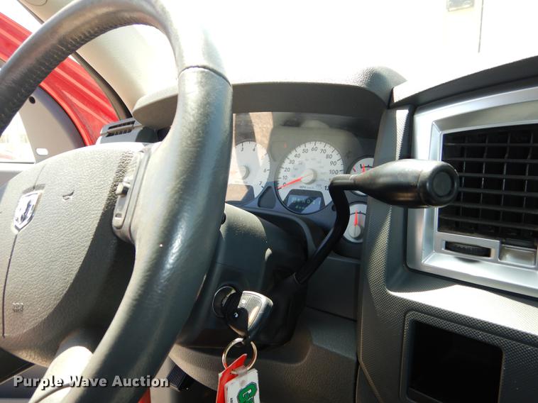 image for item DE1708 2008 Dodge Ram 1500 Quad Cab utility bed pickup truck