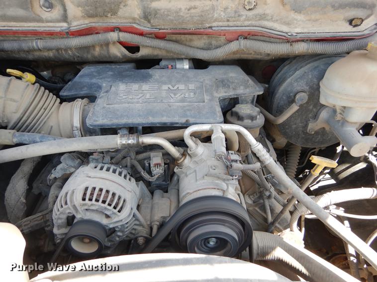 image for item DE1708 2008 Dodge Ram 1500 Quad Cab utility bed pickup truck