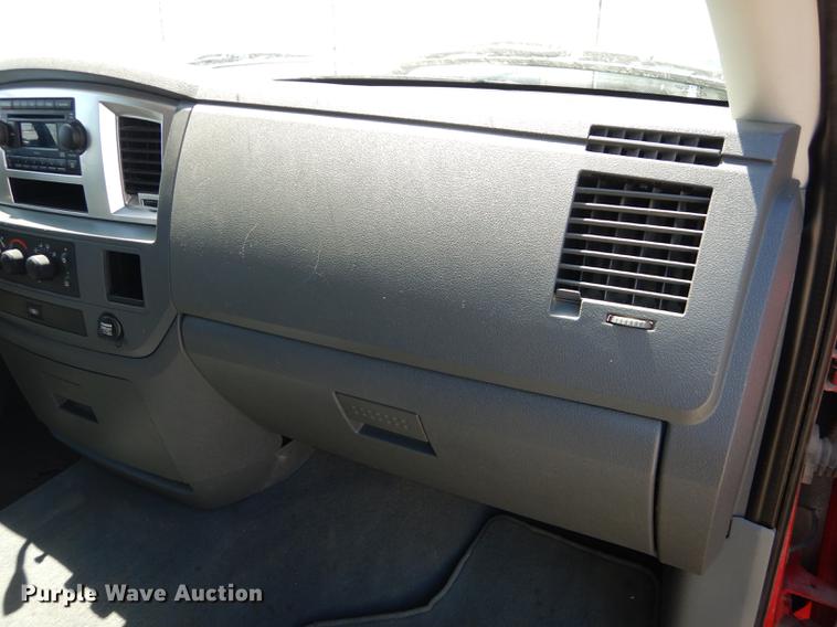 image for item DE1708 2008 Dodge Ram 1500 Quad Cab utility bed pickup truck