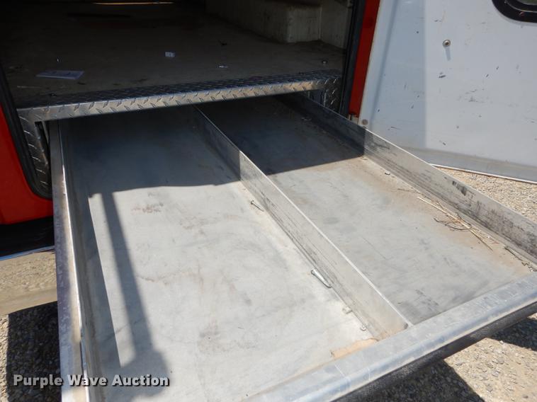 image for item DE1708 2008 Dodge Ram 1500 Quad Cab utility bed pickup truck