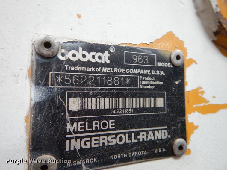 image for item DE1710 1999 Bobcat 963 skid steer