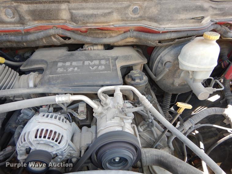 image for item DE1717 2008 Dodge Ram 1500 Quad Cab utility bed pickup truck