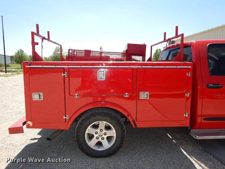 image for item DE1717 2008 Dodge Ram 1500 Quad Cab utility bed pickup truck