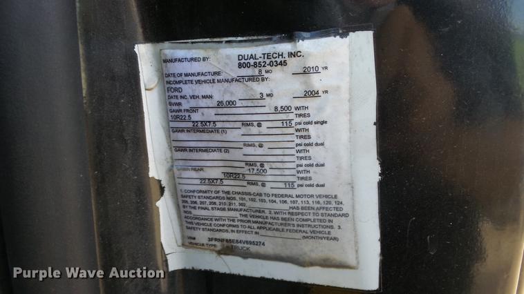 image for item DE2627 2004 Ford F650 Super Duty rollback truck