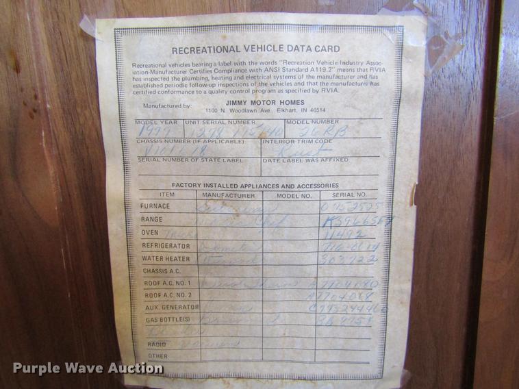 image for item DE6816 1977 GMC Jimmy Coachman Royale 26RB RV