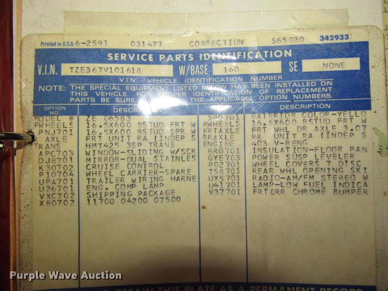 image for item DE6816 1977 GMC Jimmy Coachman Royale 26RB RV