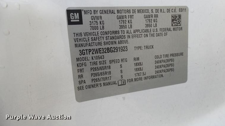 image for item DP9528 2011 GMC Sierra 1500 SLT Crew Cab Z71 pickup truck