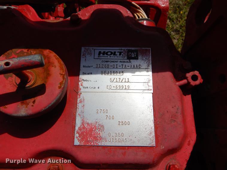 image for item EI9133 Holt Caterpillar 3126B-DI-TA-AAAC six cylinder turbo diesel engine