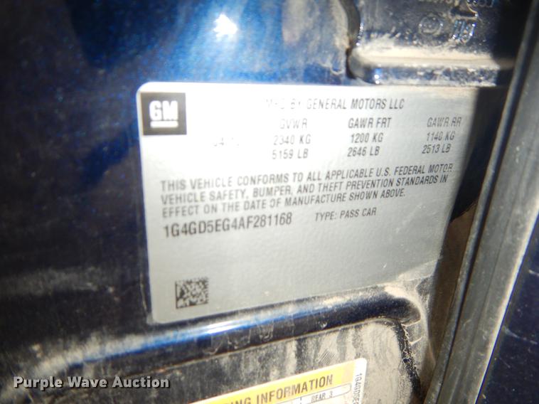 image for item EI9177 2010 Buick LaCrosse CXL