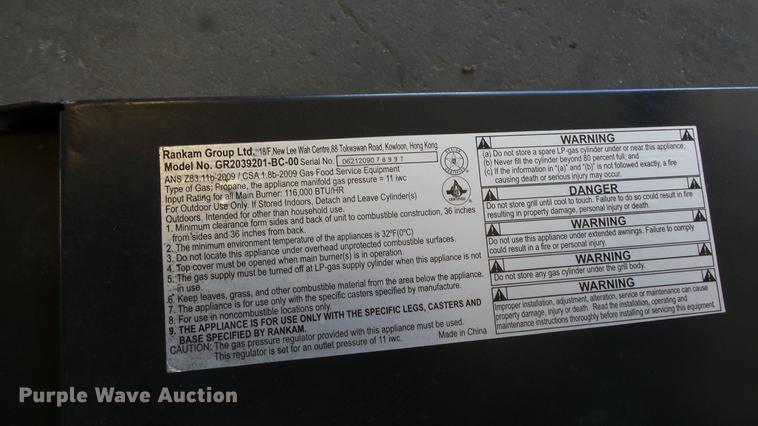 image for item ET9540 Baker & Chefs grill