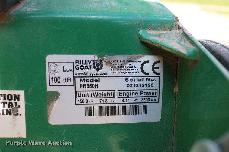 image for item EW9247 Billy Goat PR550H power rake