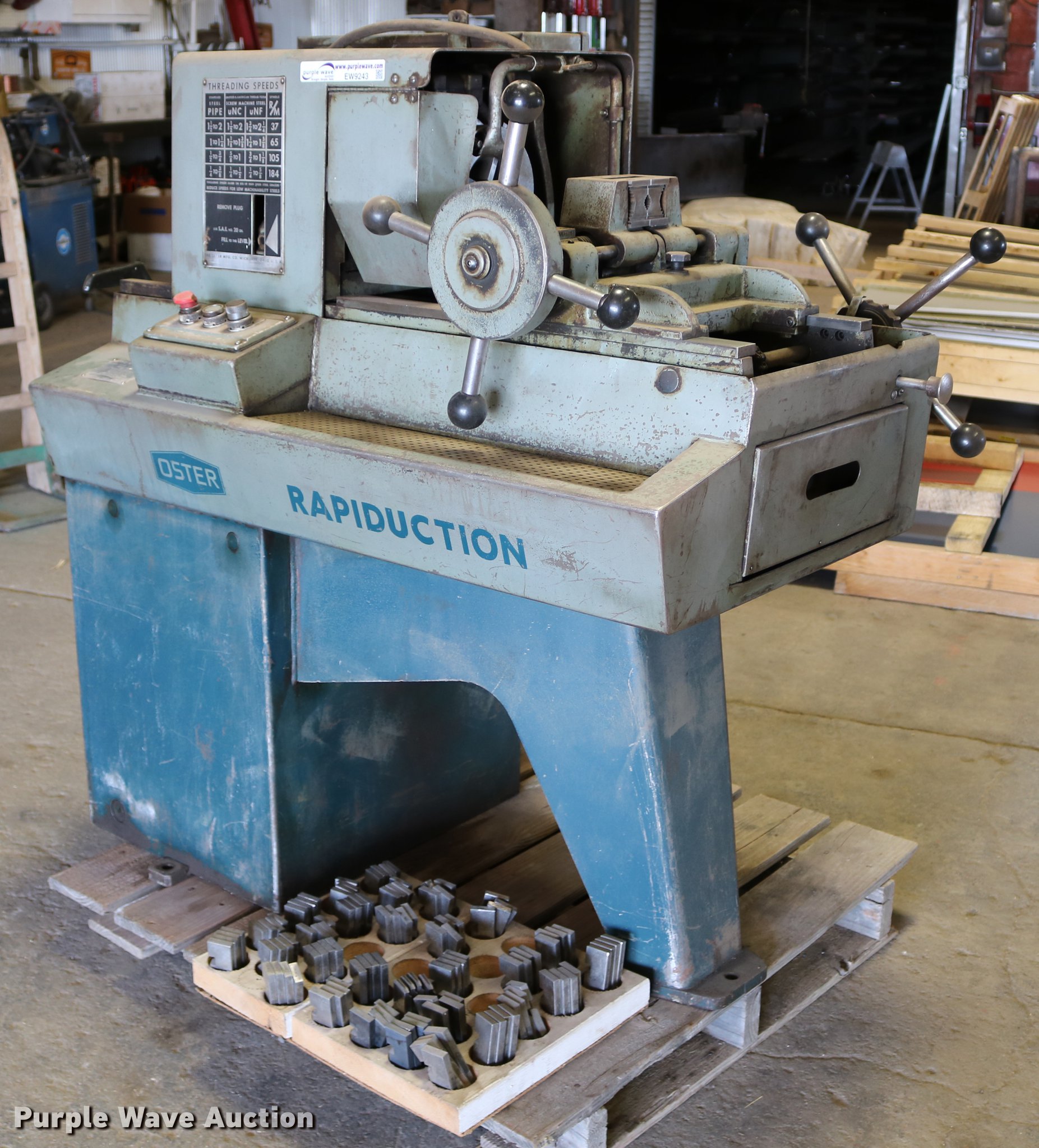 Oster Rapiduction 792A threading machine in Quinter, KS Item EW9243