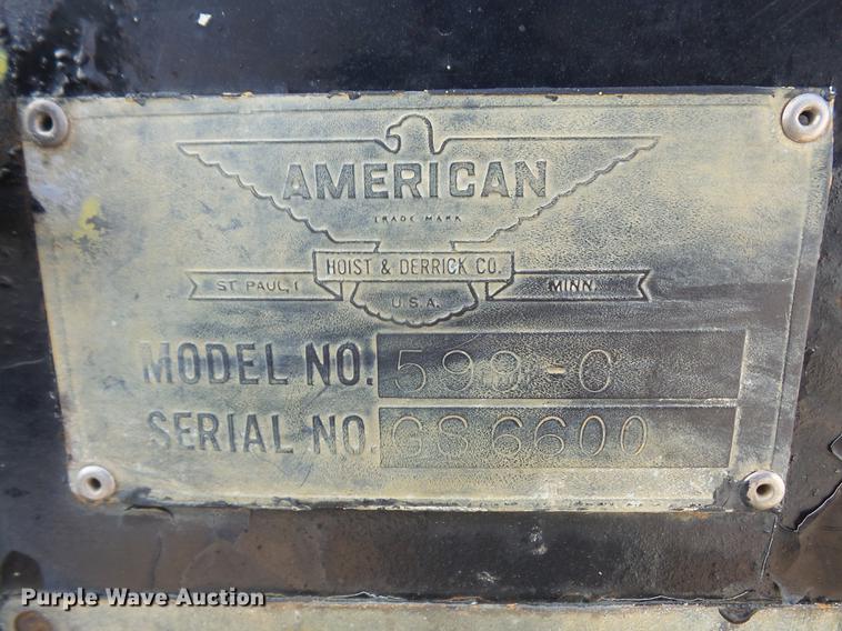 image for item DB6081 1962 American 599-C crane