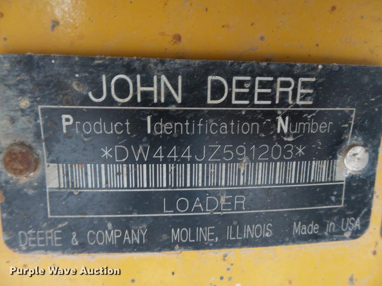 image for item DB7127 2004 John Deere 444J wheel loader