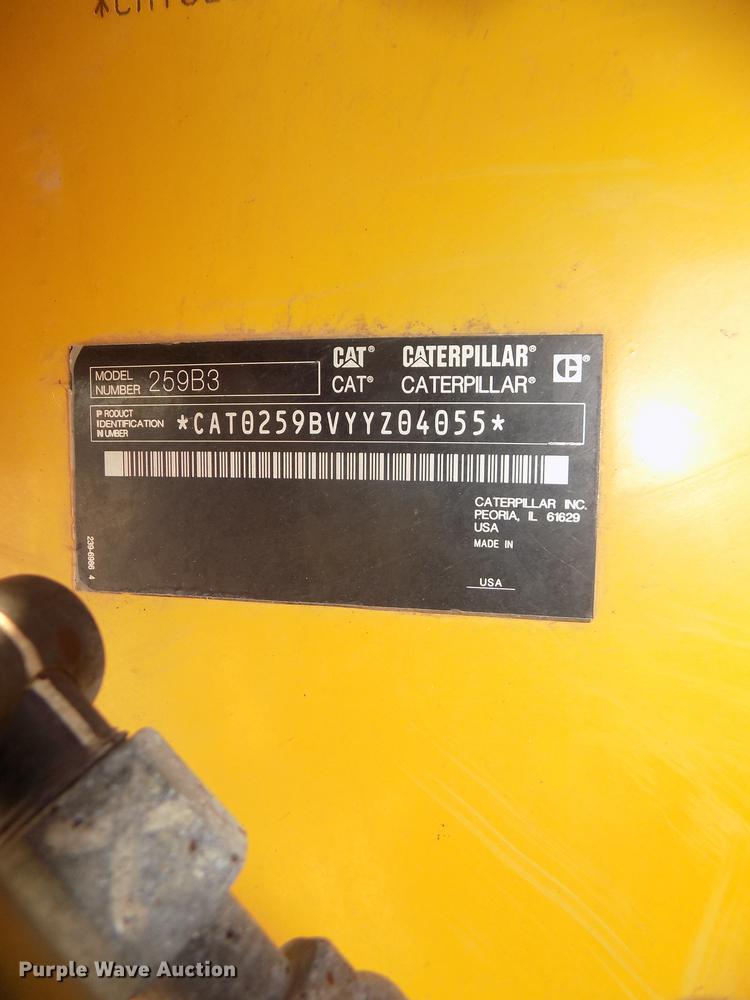 image for item DB8746 2012 Caterpillar 259B3 skid steer