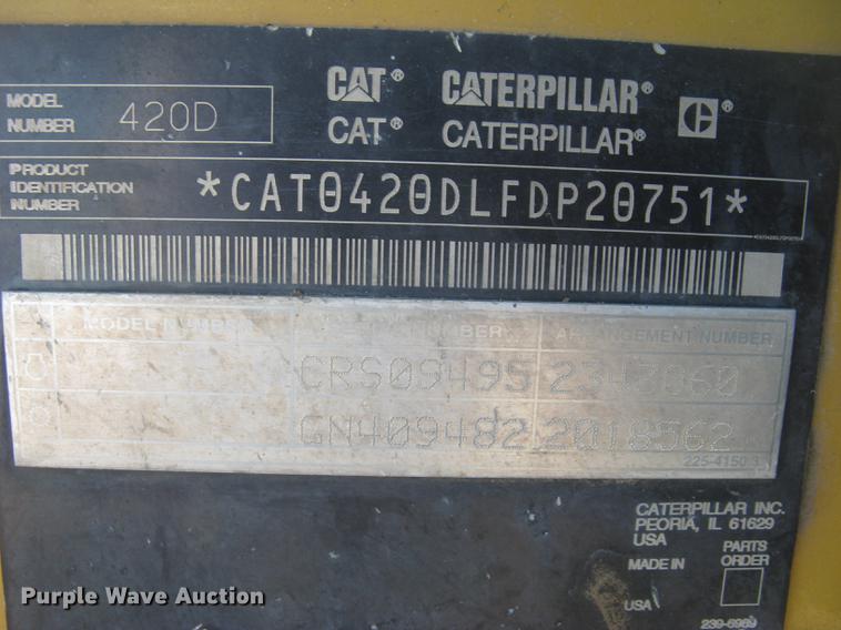 image for item DC2257 2004 Caterpillar 420D backhoe