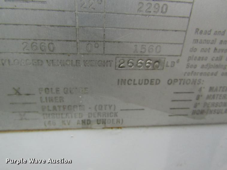 image for item DC4333 2000 Chevrolet C7500 digger derrick truck