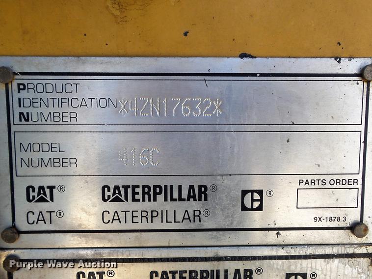 image for item DC7264 1999 Caterpillar 416C backhoe