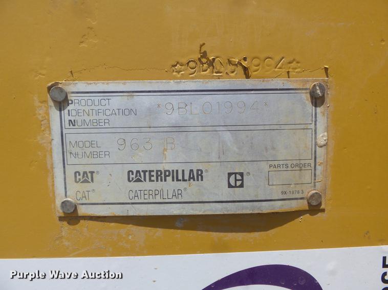 image for item DC7265 1997 Caterpillar 963B LGP track loader