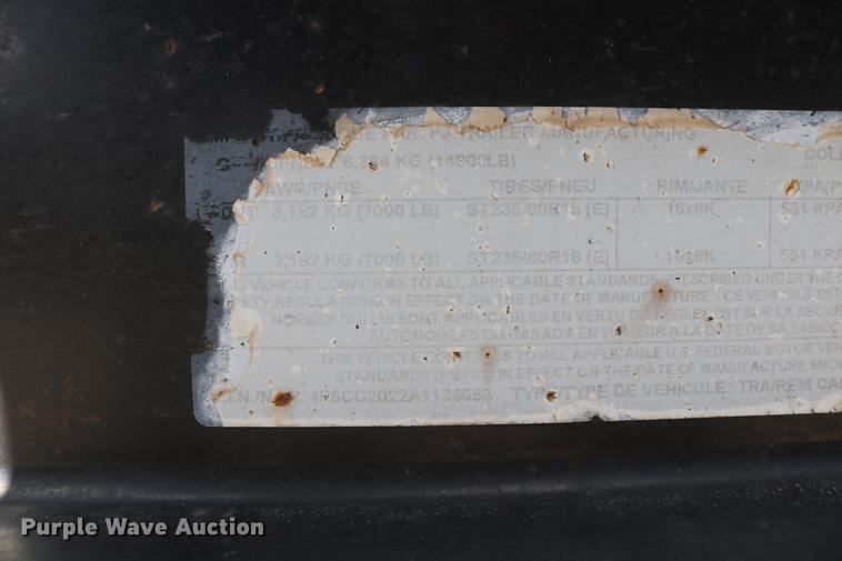 image for item DC7546 2010 PJ utility trailer