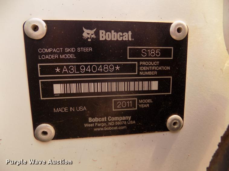 image for item DD2757 2011 Bobcat S185 skid steer