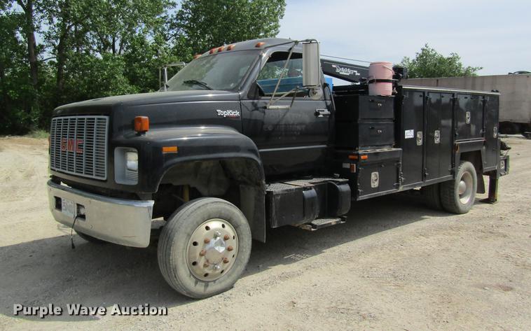 image for item DD8450 1996 GMC TopKick service truck with crane